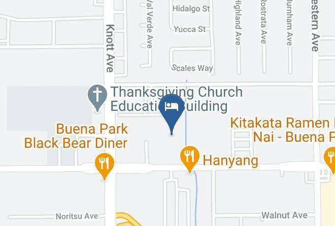 Howard Johnson By Wyndham Buena Park Map