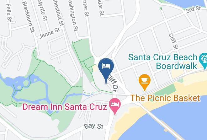 Santa Cruz - Howard Johnson By Wyndham Santa Cruz Beach Boardwalk Maps
