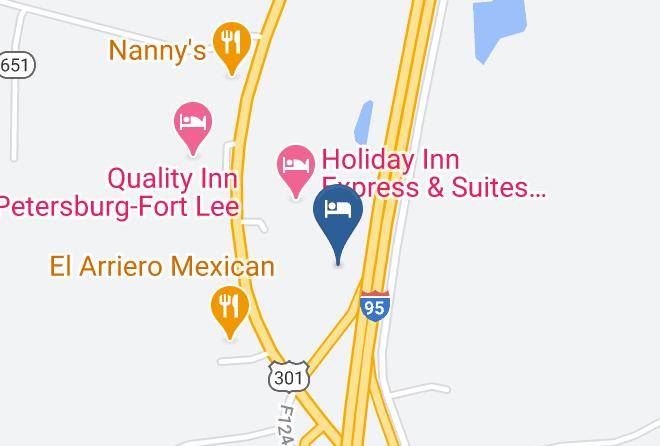 Prince George - Howard Johnson Inn Petersburg Fort Lee Maps