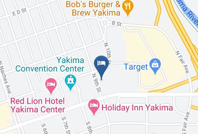 Yakima - Howard Johnson Plaza By Wyndham Yakima Maps