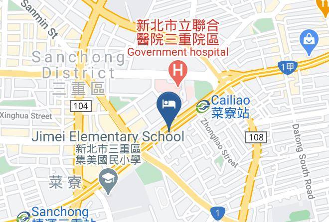 Sanchong District - Hua Chun Lin Hotel Maps