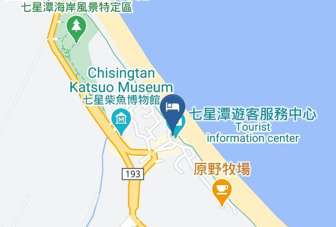 Hualien Qixingtan Rising Sun Hall Mapa - Taiwan - Hualiennty