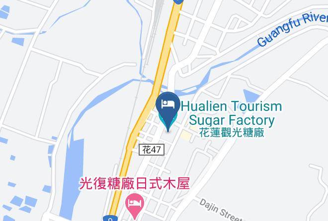 Hualien Tourism Sugar Factory Mapa - Taiwan - Hualiennty