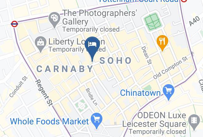 London - Hub By Premier Inn London Soho Hotel Maps