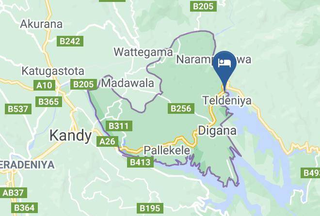 Kandy - Huluganga Nature Bungalow Maps