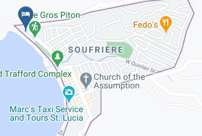 Soufriere - Hummingbird Beach Resort Maps