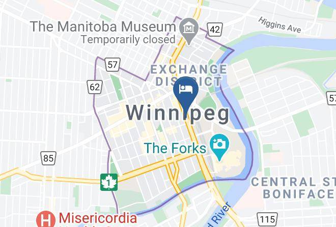 Humphry Inn & Suites Downtown Winnipeg Map