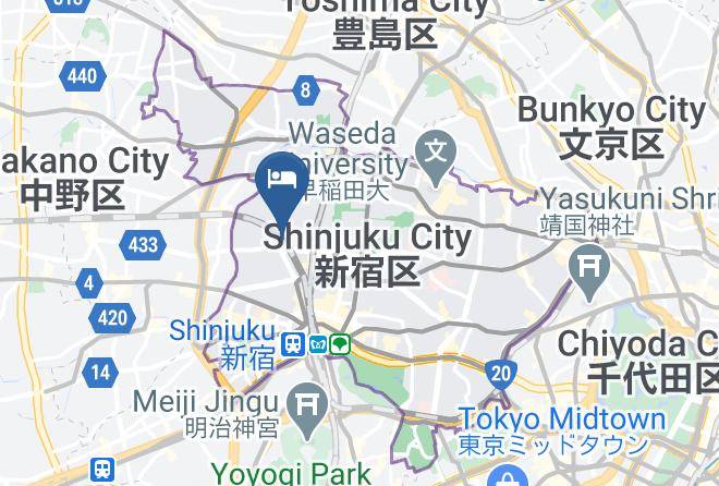 Shinjuku Ward - Hundred Stay Tokyo Shinjuku Maps