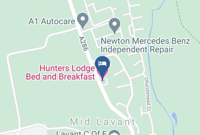 West Sussex - Hunters Lodge Bed And Breakfast Maps
