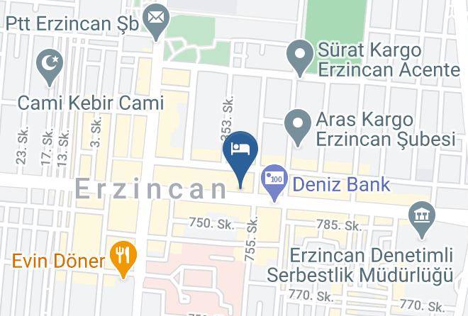 Erzincan Karaagac - Huzur Otel Erzincan Maps