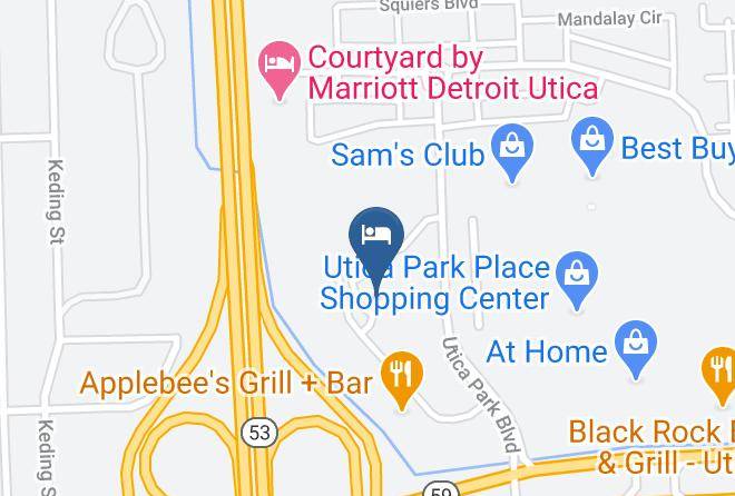 Hyatt Place Detroit Utica Map