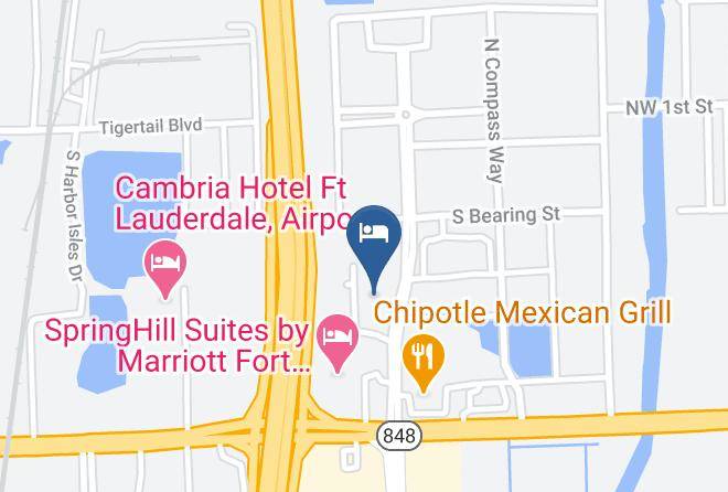 Broward - Hyatt House Fort Lauderdale Airport South & Cruise Port Maps