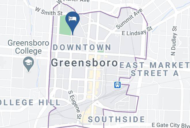 Hyatt Place Greensboro Downtown Map