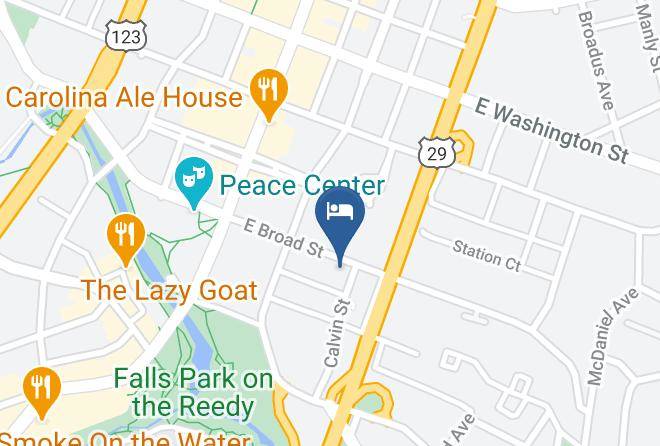 Hyatt Place Greenville Downtown Map