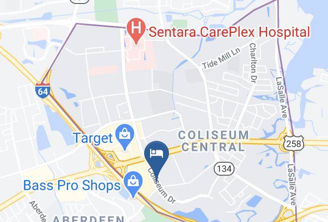 Hyatt Place Hampton Convention Center Map