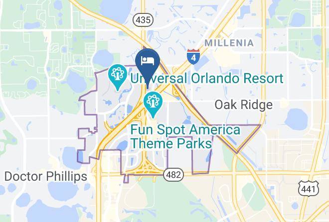 Orange - Hyatt House Across From Universal Orlando Resort Maps