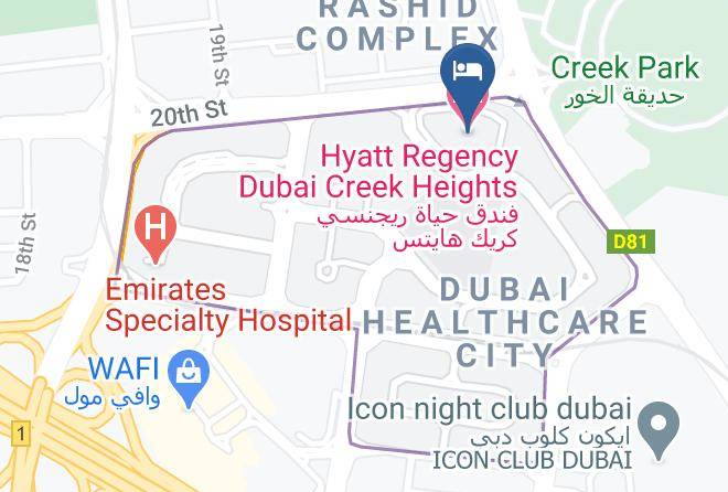 Dubai - Hyatt Regency Dubai Creek Heights Maps