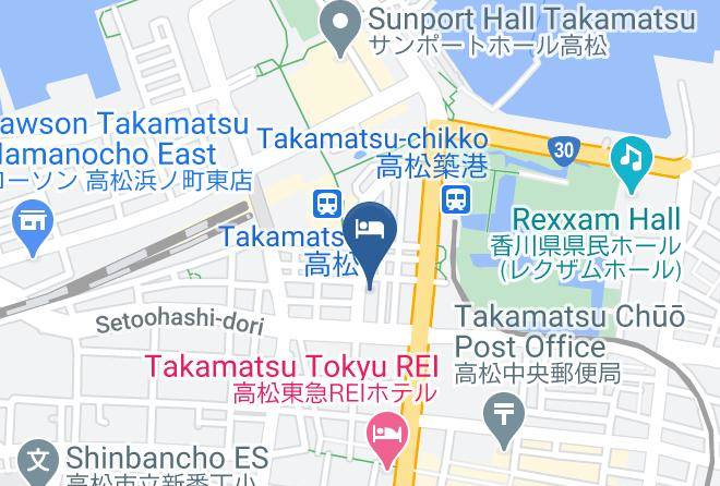 Takamatsu City - Hyper Inn Takamatsuekimae Maps
