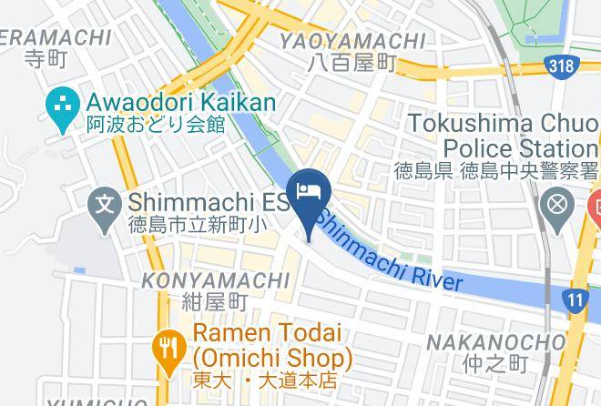 Tokushima City - Hyper Inn Tokushima Ryogokubashi Maps