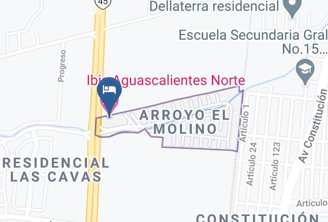 Aguascalientes Arroyo El Molino - Ibis Aguascalientes Norte Maps