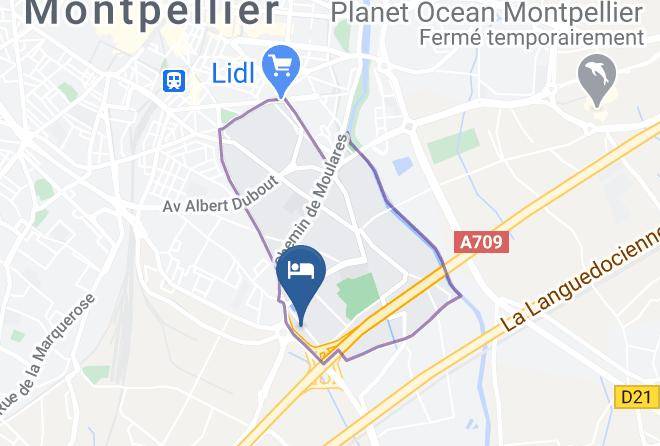 Ibis Budget Montpellier Sud Pres D'arenes Map
