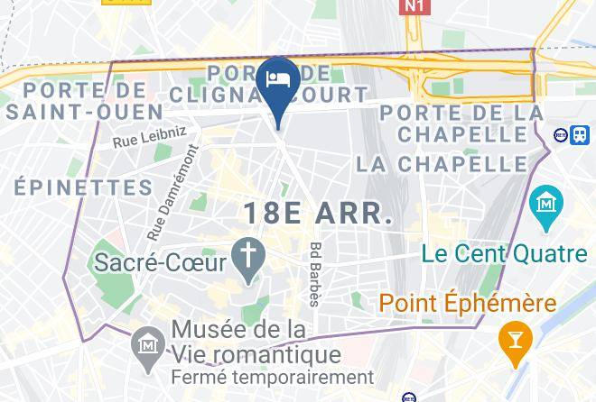 Paris - Hotel Ibis Paris Ornano Montmartre Nord 18eme Maps