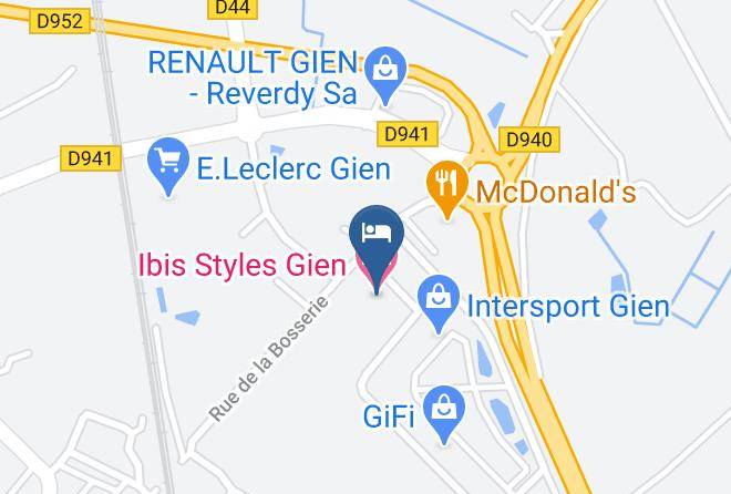 Loiret - Ibis Styles Gien Maps