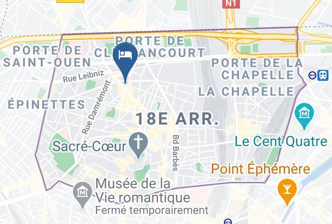 Hotel Ibis Styles Paris Montmartre Nord Map