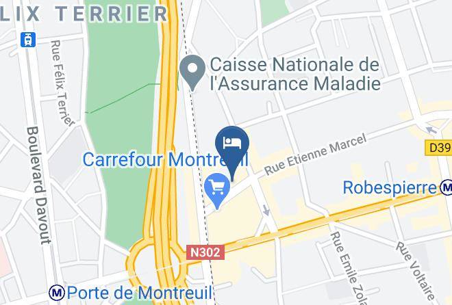 Seine St Denis - Hotel F1 Paris Porte De Montreuil Maps