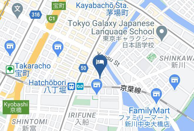 Ici Hotel Tokyo Hatchobori By Relief Map - Tokyo Met - Chuo Ward