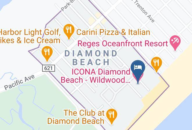 Cape May - Icona Diamond Beach Wildwood Crest Beachfront Hotel Maps