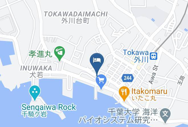 Choshi City - Iioka Onsen Gloria Kujukurihama Maps