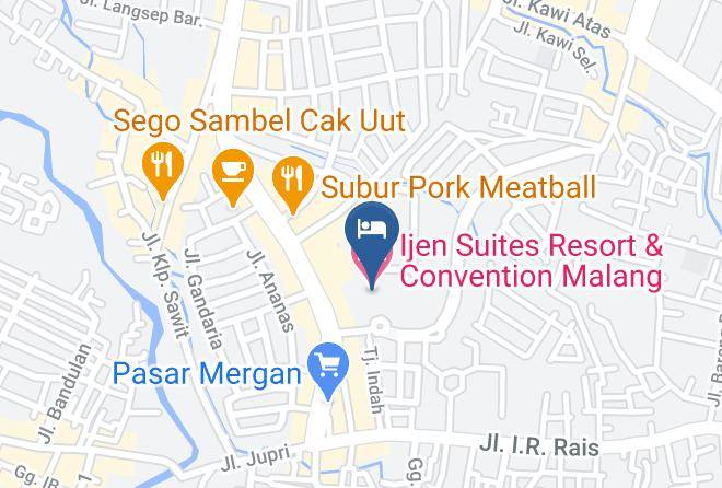 Kota Malang - Ijen Suites Resort & Convention Malang Maps