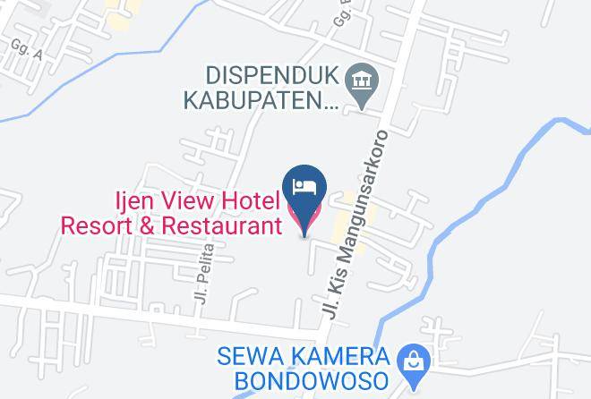 Bondowoso Regency - Ijen View Hotel Resort & Restaurant Maps