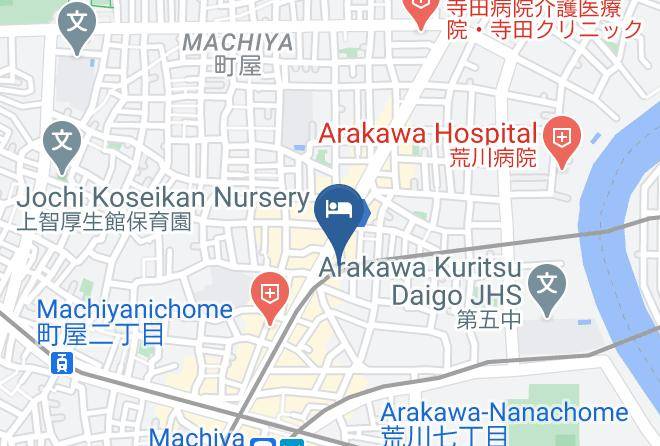 Arakawa Ward - Ikidane Residential Hotel Machiya Maps