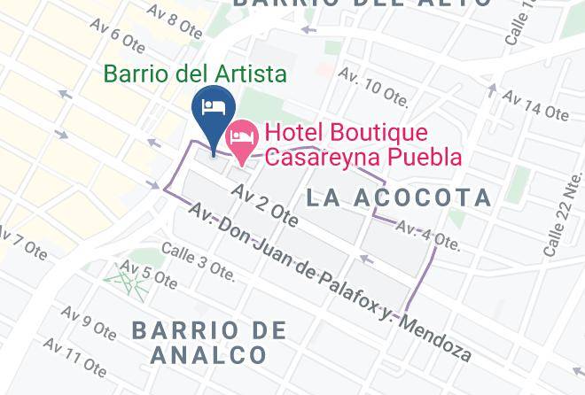 Puebla Barrio Del Alto - Ikonik Hotel Puebla Maps