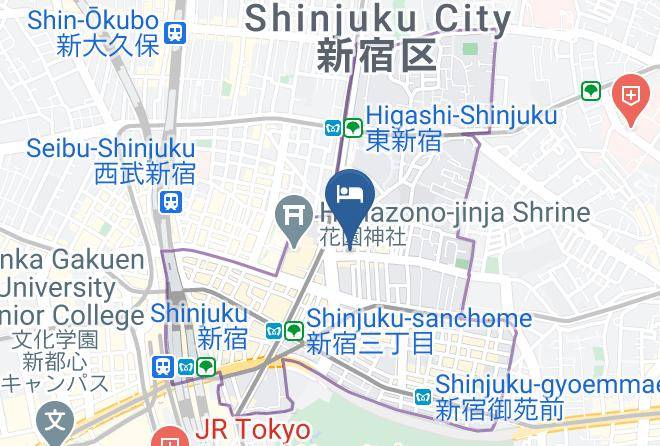 Shinjuku Ward - Imano Tokyo Hostel Cafe&bar Maps