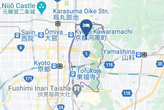 Kyoto City Higashiyama Ward - Inakatei Maps