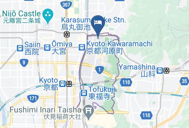 Kyoto City Higashiyama Ward - Inari Inn Gion Maps