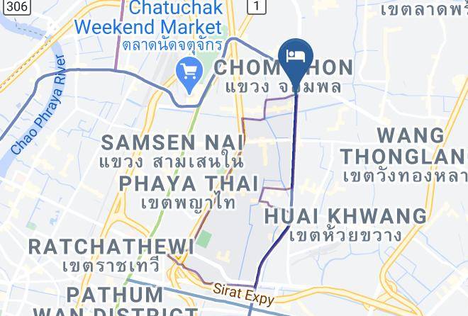 Din Daeng District - Inland Hotel Maps
