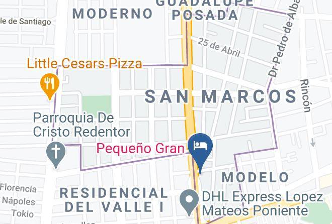Aguascalientes San Marcos - Inn Galerias Hotel Maps