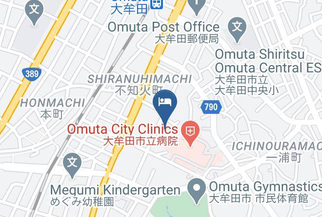 Omuta City - Inn Hakushu Maps