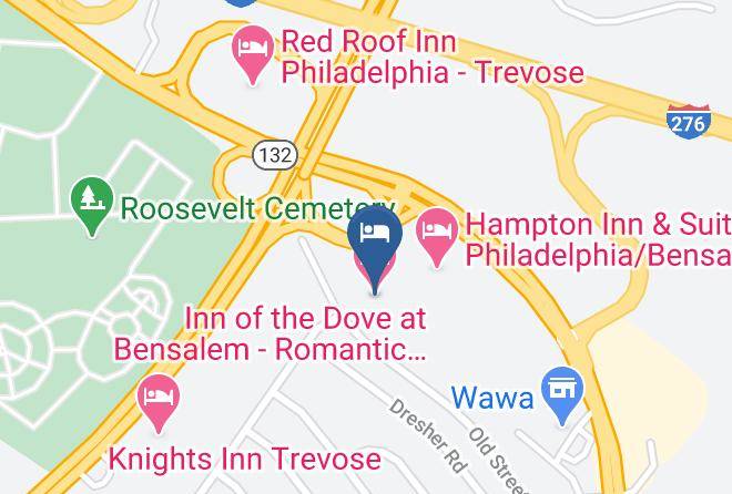 Bucks - Inn Of The Dove At Bensalem Romantic Jacuzzi & Fireplace Suites Maps