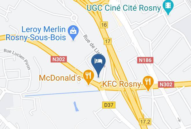 Seine St Denis - Inter Hotel Paris Est Rosny Maps