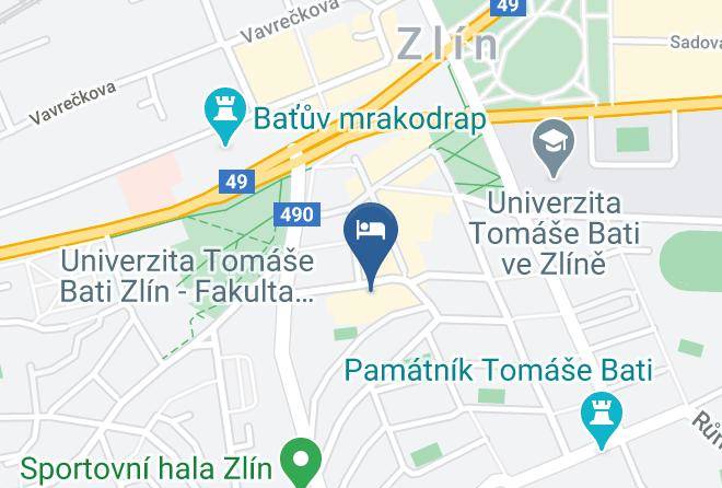 Zlin - Interhotel Moskva Maps