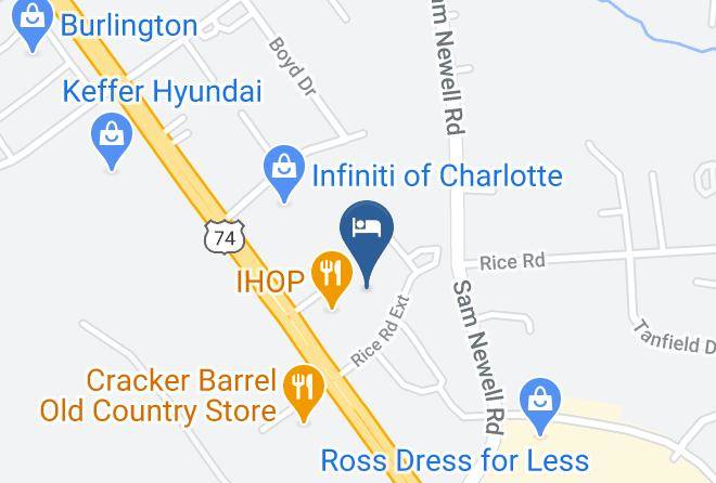 Mecklenburg - Intown Suites Extended Stay Matthews Nc East Independence Maps