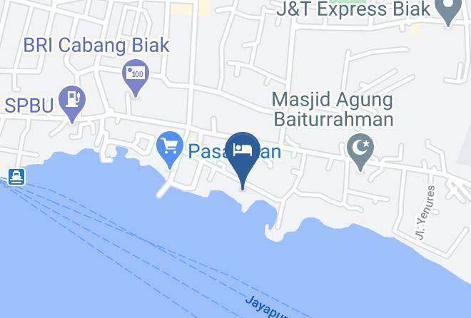 Biak Numfor Regency - Intsia Beach Hotel Maps