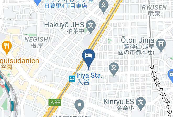Taito Ward - Iriya Station Hotel Maps