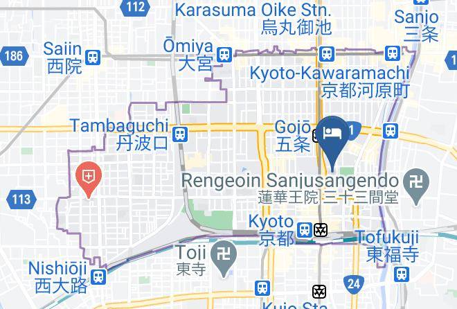 Kyoto City Shimogyo Ward - Irori Higashi Honganji Temple Maps