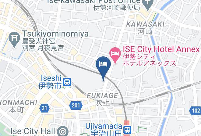 Ise City - Ise City Oldest Train Hotel Maps